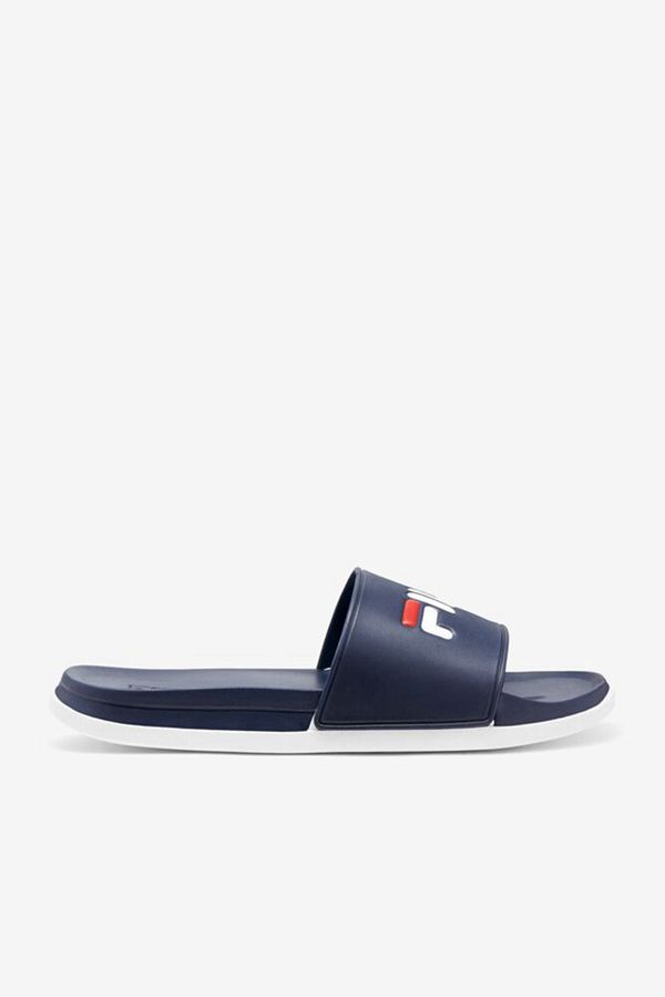 Slides Fila Homem Azul Marinho/Azul Marinho/Branco - Fila Drifter Luxe Portugal Online,UFGY-43071